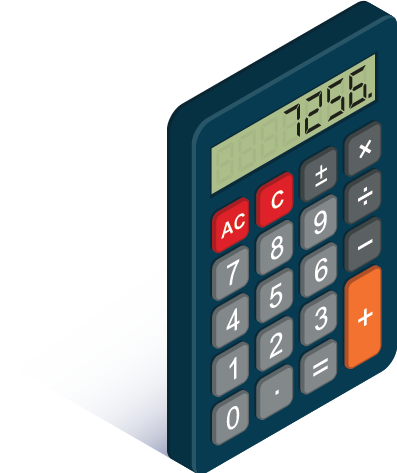 isometric flat ikona kalkulačky
